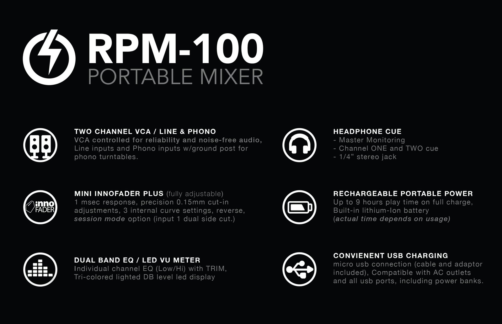 RPM-100 : PORTABLE MIXER / Raiden Fader